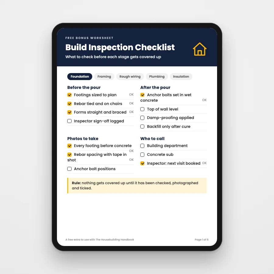 Build Inspection Checklist