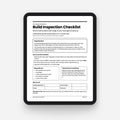 Build Inspection Checklist