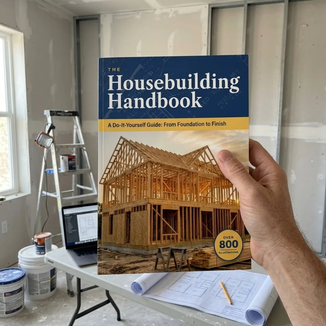 Holding the book in a room under construction